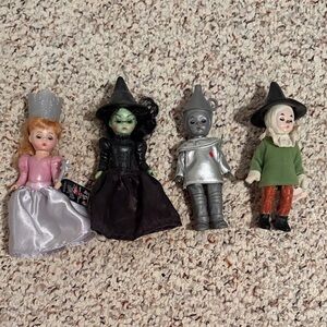 Wizard of Oz Madame Alexander minis: witch, Glinda, scarecrow, tinman